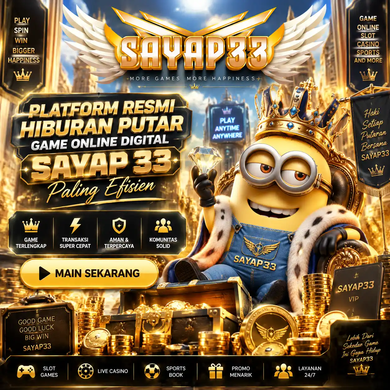 SAYAP33> Platform Resmi Hiburan Putar Game Online Digital SAYAP 33 Paling Efisien