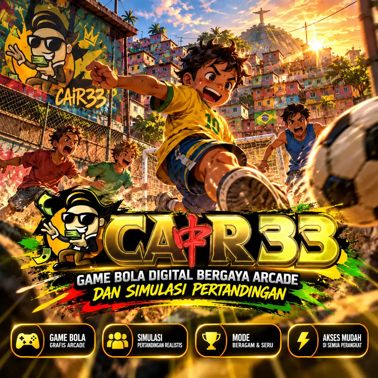 CAIR33 | Game Bola Digital Bergaya Arcade dan Simulasi Pertandingan
