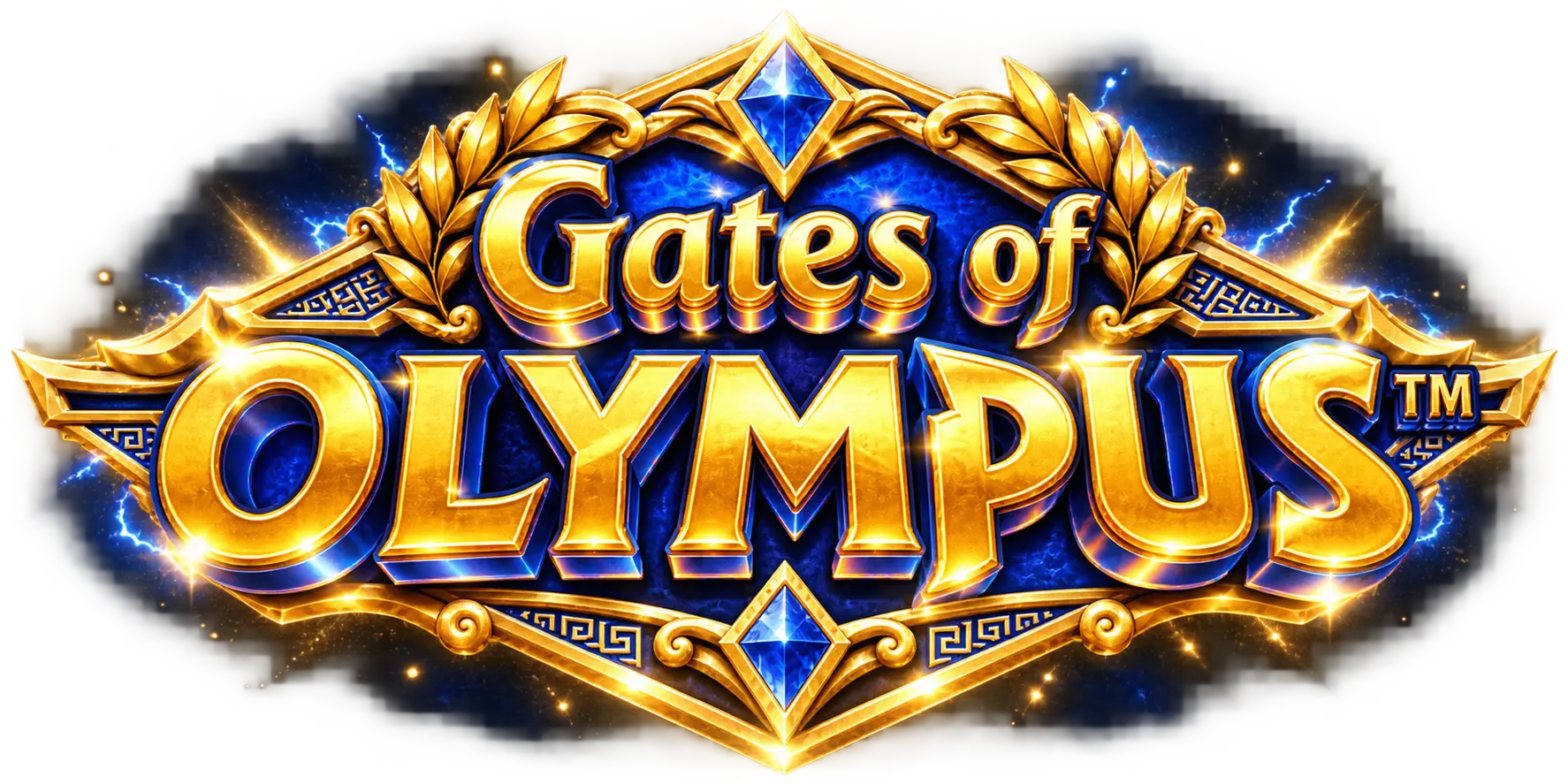 Logo Gates of Olympus bernuansa kuning biru