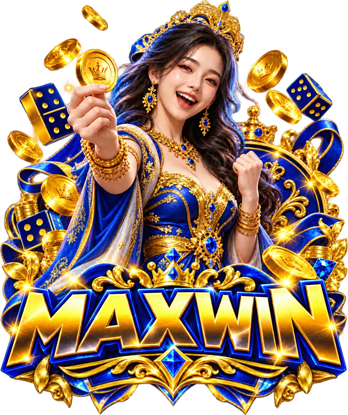 Ilustrasi maxwin bernuansa kuning biru
