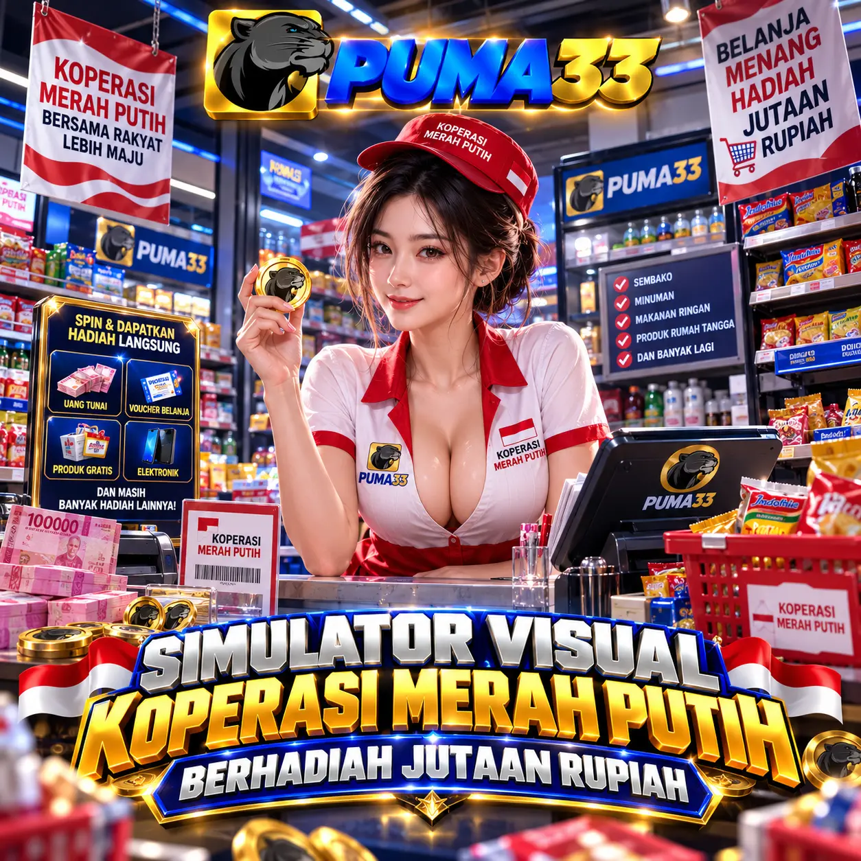 Simulator visual Koperasi Merah Putih PUMA33