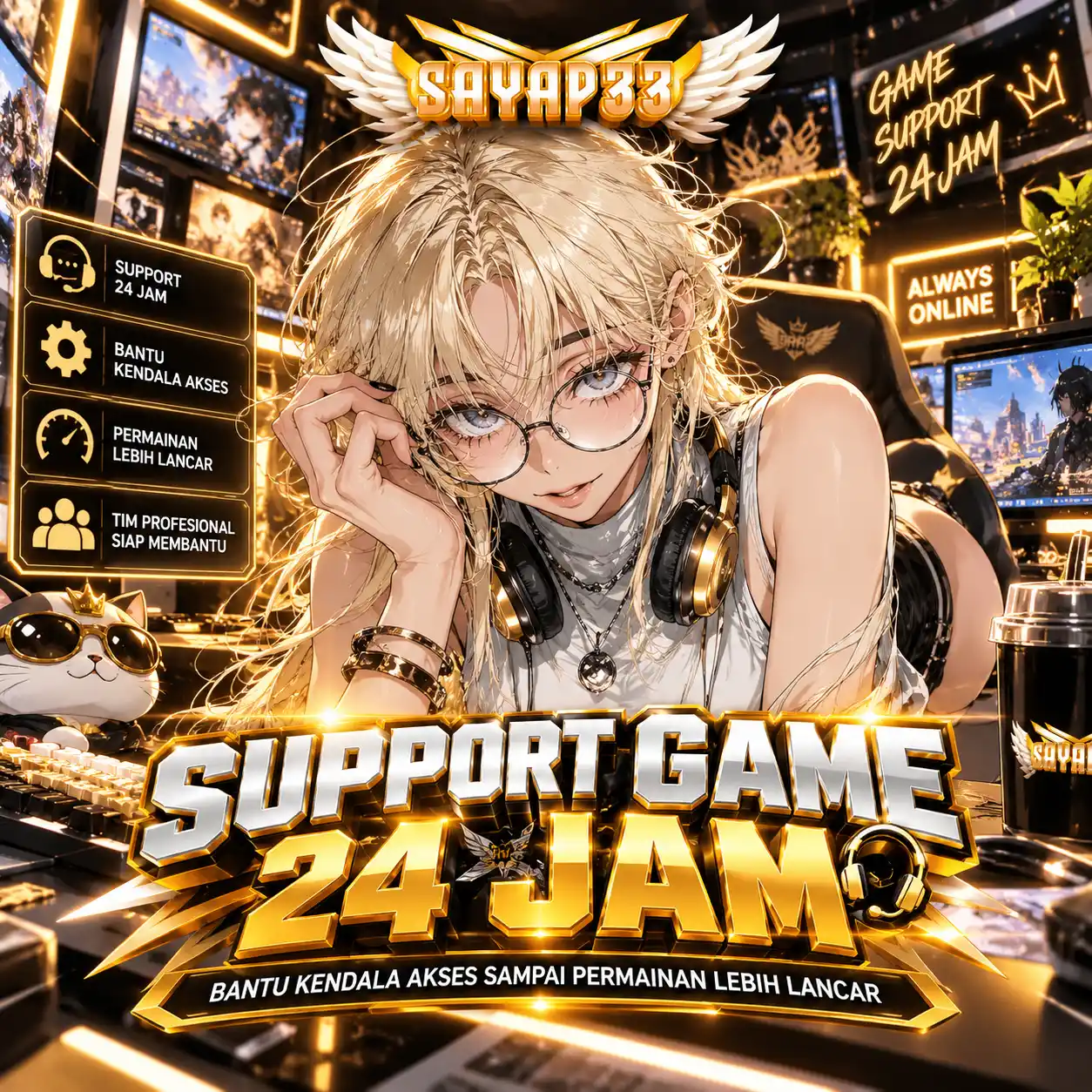 SAYAP33 | Support Game 24 Jam, Bantu Kendala Akses Sampai Permainan Lebih Lancar